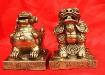 Pora Kinijos šventa dragon Pixiu statulos 3.6