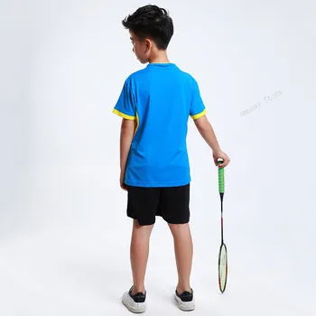 Adsmoney 3 spalvų Vaikams, Teniso marškinėliai + šortai, veikia sporto marškinėliai, drabužiai , trumpomis Rankovėmis badmintono marškinėliai Šortai