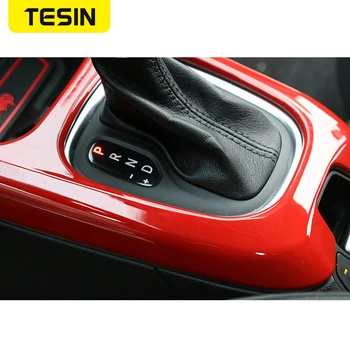 TESIN Automobilių Stilius Auto Interjero Pavarų Perjungimo Skydelio Dangtelį Rėmo Apdaila Žiedas Tinka Jeep Compass 2017+ Automobilio Interjero Priedai