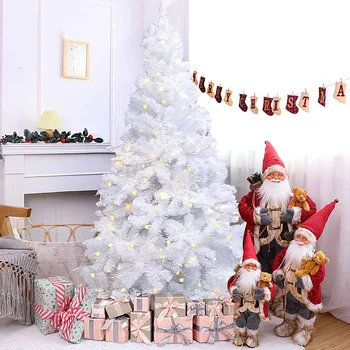 1.2 M/1,5 M/1.8 M/2.1 M Flocking Kalėdų Eglutė PE + PVC Didelės Baltos Dirbtinės Snaigės Kraštovaizdžio Medžio Naujųjų Metų Kalėdų Ornamentu