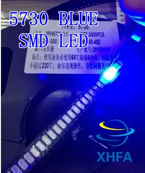 500pcs 5730/5630 SMD Mėlyna LED Šviesos Diodų SMD LED 5730 mėlyna Paviršinio montavimo Led 460-470NM 3.0-3.6 V Ultra Birght Led
