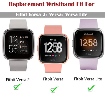 Klasikinis Diržu, Fitbit Versa 2 Silikono Reguliuojami Pakeitimo Fitneso Apyrankės Už Fitbit Versa/ Versa Lite/ Versa 2 Grupė