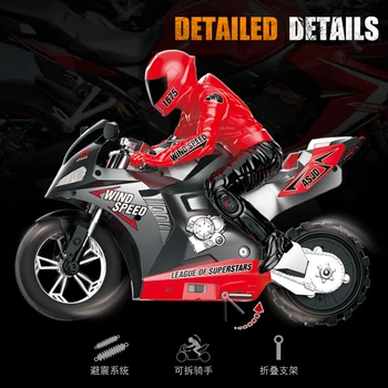 Naujas Nuotolinio Valdymo Motociklo RC Žaislo Stunt Lenktynių Drift 360 laipsnių Sukimosi Kietas Savarankiškai balansavimo Elektros 6 ašių giroskopas Suaugusiųjų Modelis