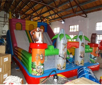 Pripučiami žaisti centro vaikų lauko žaidimų aikštelė centras,pripučiami bouncy pilis, pripučiami įdomus miesto vaikams