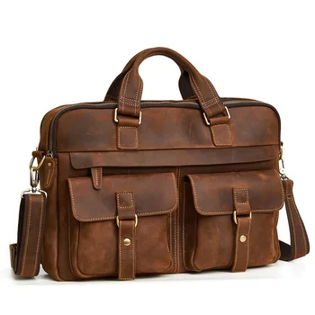 Derliaus kelionės portfelis natūralios odos vyrai Ranka maišo nešiojamas lagaminuose office krepšiai vyrų Verslo mens maišelį ruda
