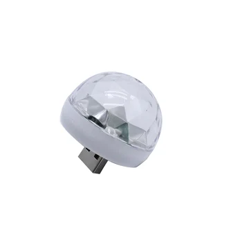 RGB Dekoro USB Telefono Muzikos Lempos Šalies ABS Nešiojamų Atmosfera Automobilio Salono Balso Kontrolės Universalus Spalvinga LED Neon Lights