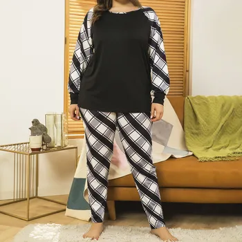 2021 Moterų pižama rinkiniai panda print plus size o-kaklo trumpomis rankovėmis namų paslauga 2vnt kostiumas mielas gyvūnų spausdinti pižama visą sezoną