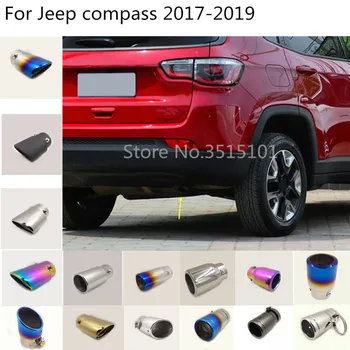 Automobilio stilius Padengti Duslintuvo Gale Nerūdijančio plieno Uodegos Vamzdis Skirti lizdo Išmetamųjų 1pcs Už Jeep compass 2017 2018 2019 2020