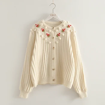 Rudens drabužiai moterims 2020 naujas mori mielas cardigan megztinis, striukė moterims, O kaklo, ilgomis rankovėmis moteriška megztinis kailis