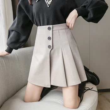 Ins Korėjos Moterys Klostyti Sijonas Preppy Stiliaus Mergina, Mielas Mini Sijonai Japonijos Mokyklines Uniformas Ponios Jupe Kawaii Sijonas Saia Faldas