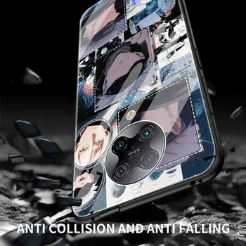 Grūdintas Stiklas Atveju Xiaomi Mi 11 Poco X3 NFC F2 Pro X2 M2 C3 10T 9T 10 Pastaba Lite Džiudžiutsu Kaisen Anime Galinį Dangtelį Coque Funda