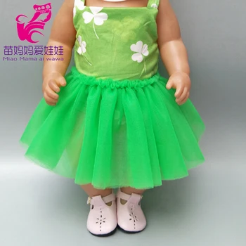 Lėlės drabužių nustatyti naują gimęs kūdikis lėlės suknelė tinka 43cm 45cm mergina Baby doll tutu Baleto suknelė
