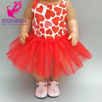 Lėlės drabužių nustatyti naują gimęs kūdikis lėlės suknelė tinka 43cm 45cm mergina Baby doll tutu Baleto suknelė
