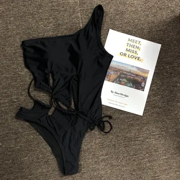 Vieno peties vientisas Maudymosi Moterų Sexy Hollowing Iš Tvarstis Integruota Bikini Plaukimo Paplūdimio купальники женские 2021