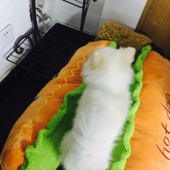 Hot Dog įvairaus Dydžio Didelių Šunų Ponaitis Lova Veislynas Kilimėlis Minkštas Pluošto šunelis Mažylis Šilta, Minkšta Lova Namas Produktas Šunų Ir Kačių