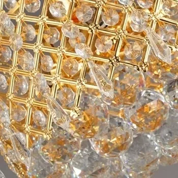 2017 Aukso Krištolo Sietynas, Lempa, Prabangūs Krištolo Šviestuvas Apšvietimas Lusters de cristal Šviestuvai Lubų Už Kambarį