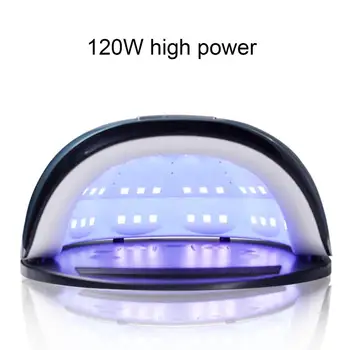 120W Nešiojamų Greitai Džiovintuvas UV LED Nagų Kietinimo Lempa Šviesos su LCD Ekranu