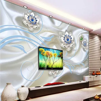 Drop Laivyba Foto Tapetai, 3D HD Šilko Granulių Dekoratyvinis Reljefinis Gėlių Freskos Fone, Sienos Tapetai Užsakymą Miegamojo Freskos