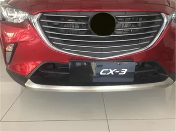 Aukštos kokybės Nerūdijančio plieno priekinis ir galinis Bamperis Raštas Slydimo Plokštė padengti Mazda cx-3 cx 3 2018 2019 Automobilių stilius