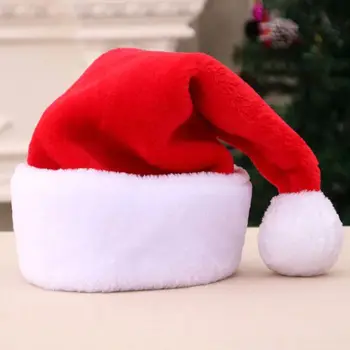 Suaugusiųjų Unisex Klasikinis Kalėdų Skrybėlę su Big Pompom Kamuolys Pūkuotas Pliušinis Santa Claus Bžūp Šalies Prekių Atostogų Išgalvotas Suknelė