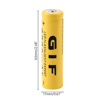 1/2/4/6/8 Vienetų GTF 18650 Baterija Įkraunama Baterija 3.7 V 18650 9800mAh Li-ion Ličio-jonų Baterijų LED Šviesos Fakelas, Bateria