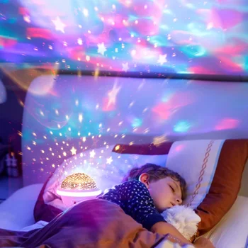 Dangaus Projektorius Star Mėnulis Galaxy Naktį, Šviesos, Vaikams, Vaikų, Miegamojo Puošimas Projektorius Sukasi Darželio Naktį Šviesos diodų (LED) Lempos Kūdikių