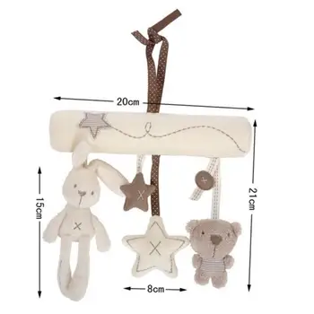 Naujagimio Lovelę Mobiliojo Barškutis Meškiukas Star Pliušinis Žaislas, Skirtas Naujagimių Kabinti Lova Bell Saugos Sėdynės Šiaurės Dekoratyvinis Turėtojas