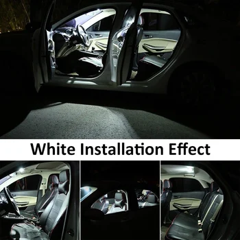 8Pcs Automobilių Baltos spalvos Interjeras, LED elektros Lemputes Paketą Rinkinys 2016 m. 2017 m. 2018 m. 2019 M. 