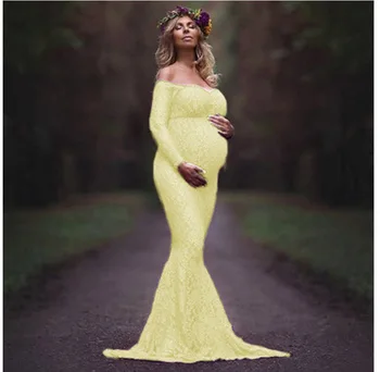 Motinystės Fotografija Rekvizitai Nėštumo Drabužiai Maxi Motinystės Fotografija Nėrinių Suknelė Išgalvotas Seksualus nėščia Suknelė fotosesiją