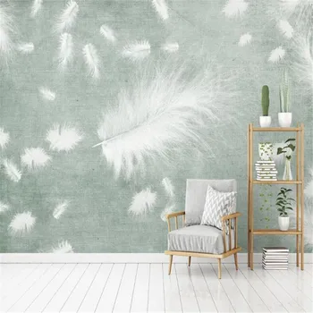 Milofi užsakymą tapetai, freskos 3d šiaurės abstrakčiai plunksna, gyvenamasis kambarys sofos, fonas, tapetai, freskos