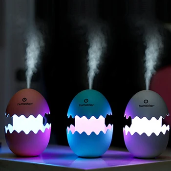 Mini įdomus kiaušinių naktį šviesos drėkintuvai USB powered jutiklinį jungiklį spalvinga spalva keičiasi naktį šviesos namuose darbalaukio drėkintuvas