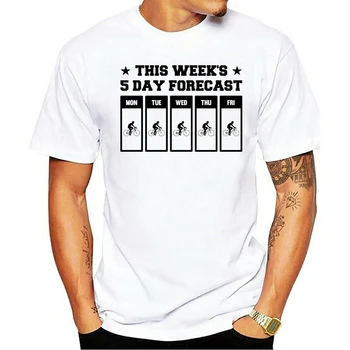 T-shirt Naujas Vyrų Palaidų Drabužių Šios Savaitės 5 Dienos Prognozė CyclistDesign Internete