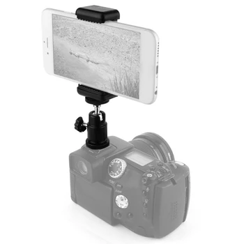 2 In 1 Mobiliojo Telefono Įrašą Turėtojas 360 Kamuolį Galva Blykstės Ir Fotoaparato Kontaktinės Jungties Adapteris Tvirtinimo Tinka Veidrodiniai Slr Camera