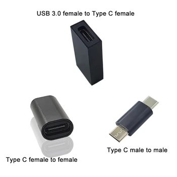 Universalus C Tipo Moterų ir Moterų, USB, C, Vyrų, Vyrų, USB 3.0 C Tipo Moterų Konverteris Adapteris Mobilaus Telefono Tablet X6HB