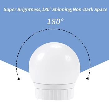 10vnt Led Lemputės, šviesos srautą galima reguliuoti 3 Režimas USB Tuštybės Veidrodis Lempos Kit Objektyvas, Šviesos, Odininkas Lempos
