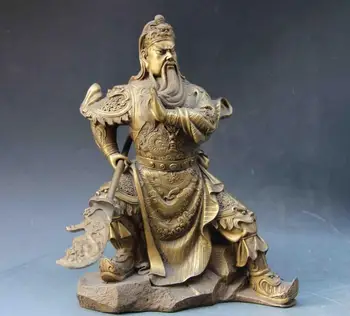 Kinijos Liaudies Varis Žalvaris šaunuoliai Dragon Guan Gong Guan Yu Kariai Budos Statula
