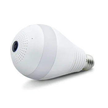 Wifi LED smart lemputes, apsaugos kameros lemputė E26/E27 kamera išmanųjį telefoną, naktinio matymo infraraudonųjų SPINDULIŲ 1080P garso balso signalo Namų Kamera