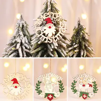 2vnt Naujos Kalėdų Eglučių Papuošalai Kabinti Kalėdų Medžio Namų Šaliai Dekoro Pakabučiai Medinis Pakabukas Kalėdų Medžio Apdaila