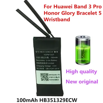 Originalus HB351329ECW Baterija Huawei Band 3 Pro,Garbės, Šlovės Apyrankę 5 Apyrankė Naujas Li-Polimero Pakeitimo 3.7 V 100mAh