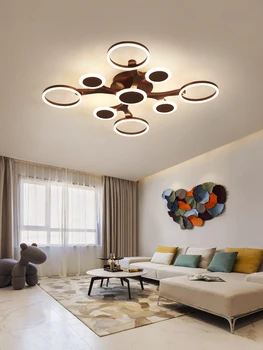 Kambarį šviesa Modernios LED apšvietimo Šiaurės miegamasis paprasta kūrybinis dizainas balta / kavos spalvos Lubų lempa Prietaisas