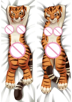 Lapkričio atnaujinti Japonų Anime Kemono Draugai Tigras Fox kūno hugging užvalkalas padengti otaku Dakimakura kūno pagalvė padengti atveju