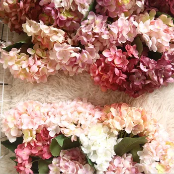 Dirbtinės gėlės Europos Hydrangea Aliejaus tapybos stilius, vazos, namų dekoravimo reikmenys vestuvių dekoratyvinės gėlės