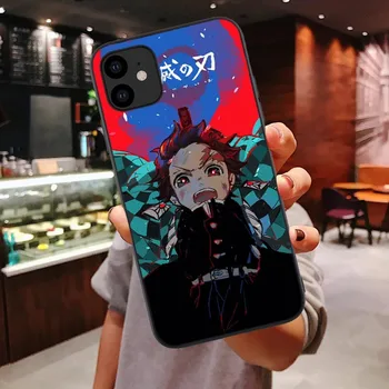 Demon Slayer Soft Case for iphone, 11 pro max 6 6s 7 8 plus X XR XS Max Naujausias Japonijos Anime Kimetsu nr. Yaiba TPU padengti Coque