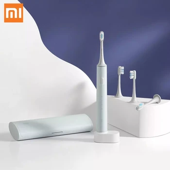 Xiaomi Mijia T500C Elektros dantų šepetėlį+4PCS Galvos Belaidžio Įkrovimo Vandeniui Ultragarsinis Automatinio dantų šepetėlį Darbo Mijia APP