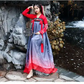 Moterų Elegancija Komplektus Kinijos Tradicinių Kostiumų Moterų Hanfu Drabužių Ponia Han Tang Dinastijos Princesė Rytietiškų Pasakų Suknelė
