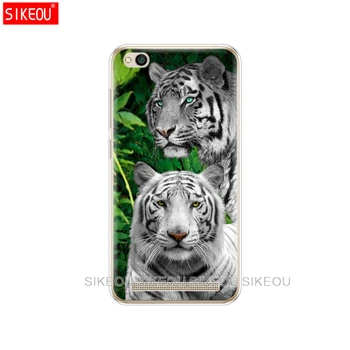 Silikoninis telefono dėklas, Skirtas Xiaomi Redmi 5A 5.0 colių Telefoną Atveju Hongmi 5A Korpuso Dangtelis Redmi 5a vilkas tigras, liūtas, Leopardas lokys