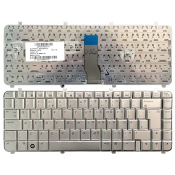 Naujas UK nešiojamojo kompiuterio Klaviatūra HP dv5 dv5-1000 DV5-1100 dv5t dv5z AEQT6E00210 QT6A 9J.N8682.J0U sidabro klaviatūra