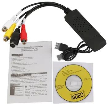 Karšto parduoti! Easycap USB 2.0 TV video audio VHS į DVD HDD konverteris užfiksuoti kortelės adapteris su Garso