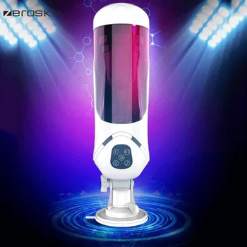 Zerosky Elektros Vyrų Masturbator Taurės Teleskopinis Automatinis Sukimosi Balso Oralinis Vibratorius Makšties Nekilnojamojo Pūlingas Suaugusiųjų Žaislai