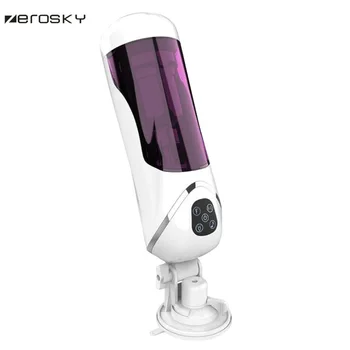 Zerosky Elektros Vyrų Masturbator Taurės Teleskopinis Automatinis Sukimosi Balso Oralinis Vibratorius Makšties Nekilnojamojo Pūlingas Suaugusiųjų Žaislai